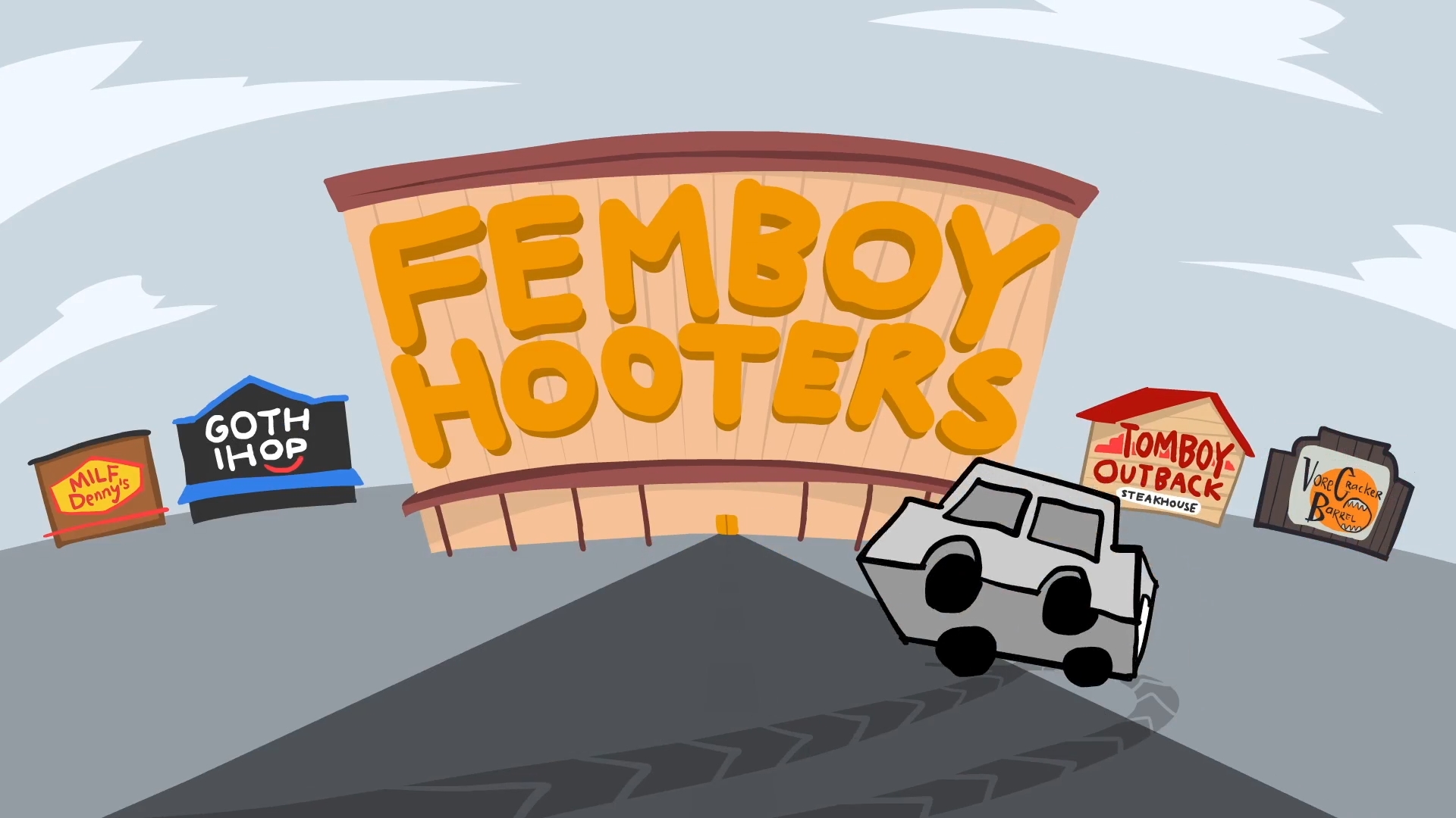 The Femboy Hooters Jingle Cartoon porn video, Rule 34 animated